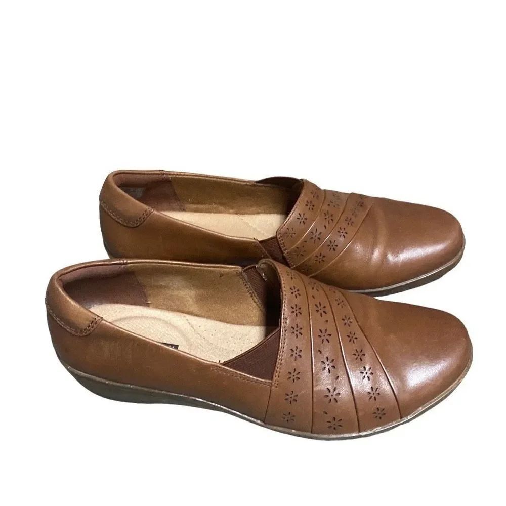 Clark’s Collection Brown Cushion Slip On Shoe Size 8